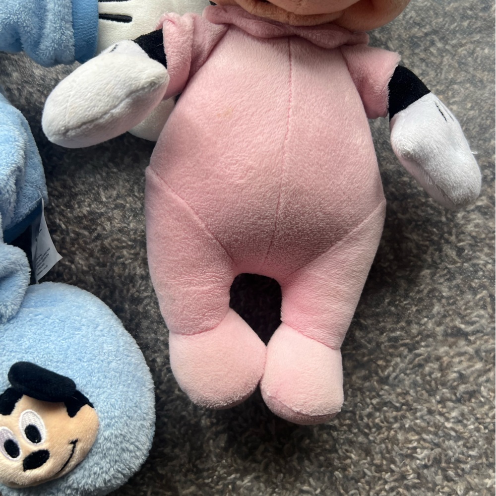 Disney Babies Baby Mickey Mouse and Minnie Mouse plush wearing pajamas - Picture 6 of 14
